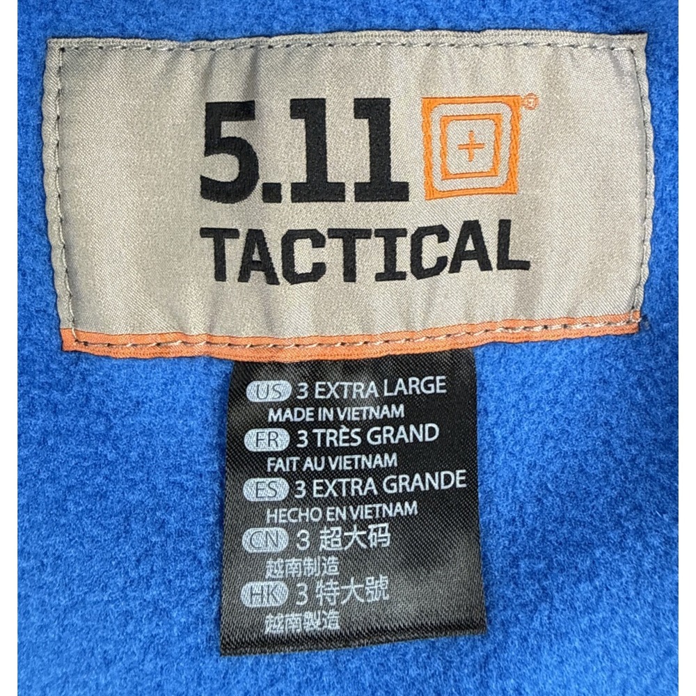 5.11 Tactical Hi-Vis Responder Parka Jacket Men's 3XL Royal Blue Hooded NWT - Picture 6 of 10